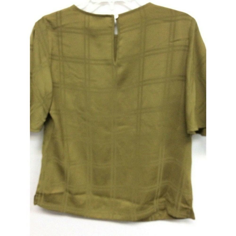 Jacquard Top Blouse A New Day Green XS - Picture 3 of 5